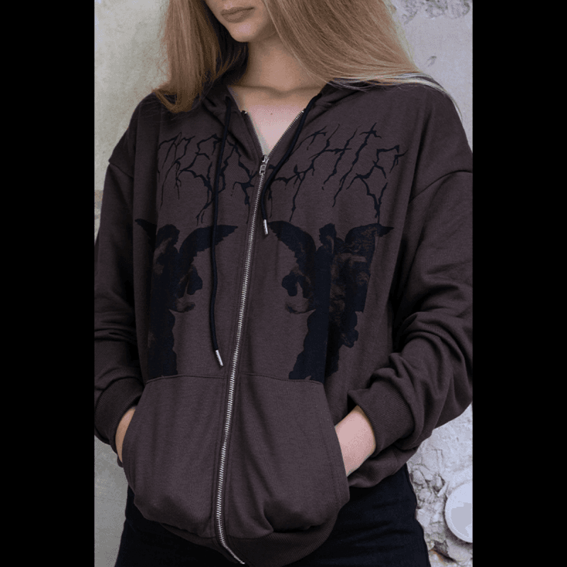 Archangel Zip Hoodie - Brown