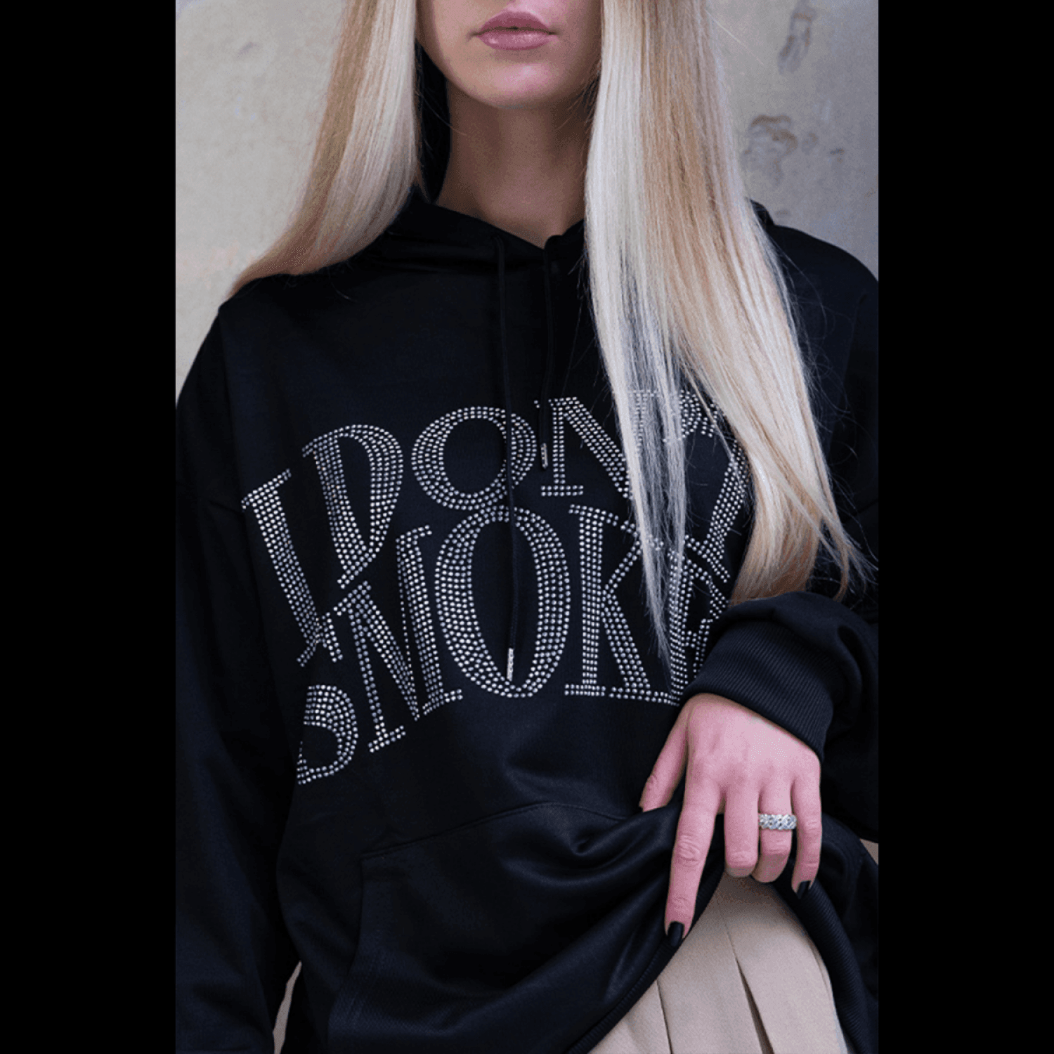 I Don't Smoke Hoodie - Black