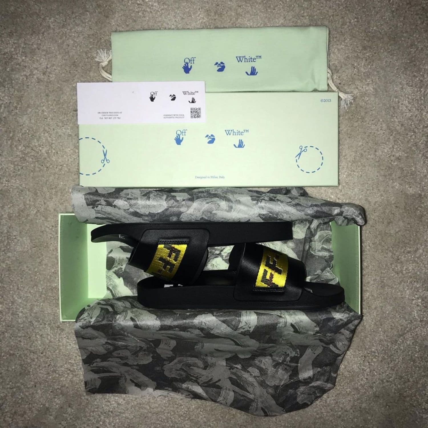 OFF WHITE INDUSTRIAL BELT SLIDER