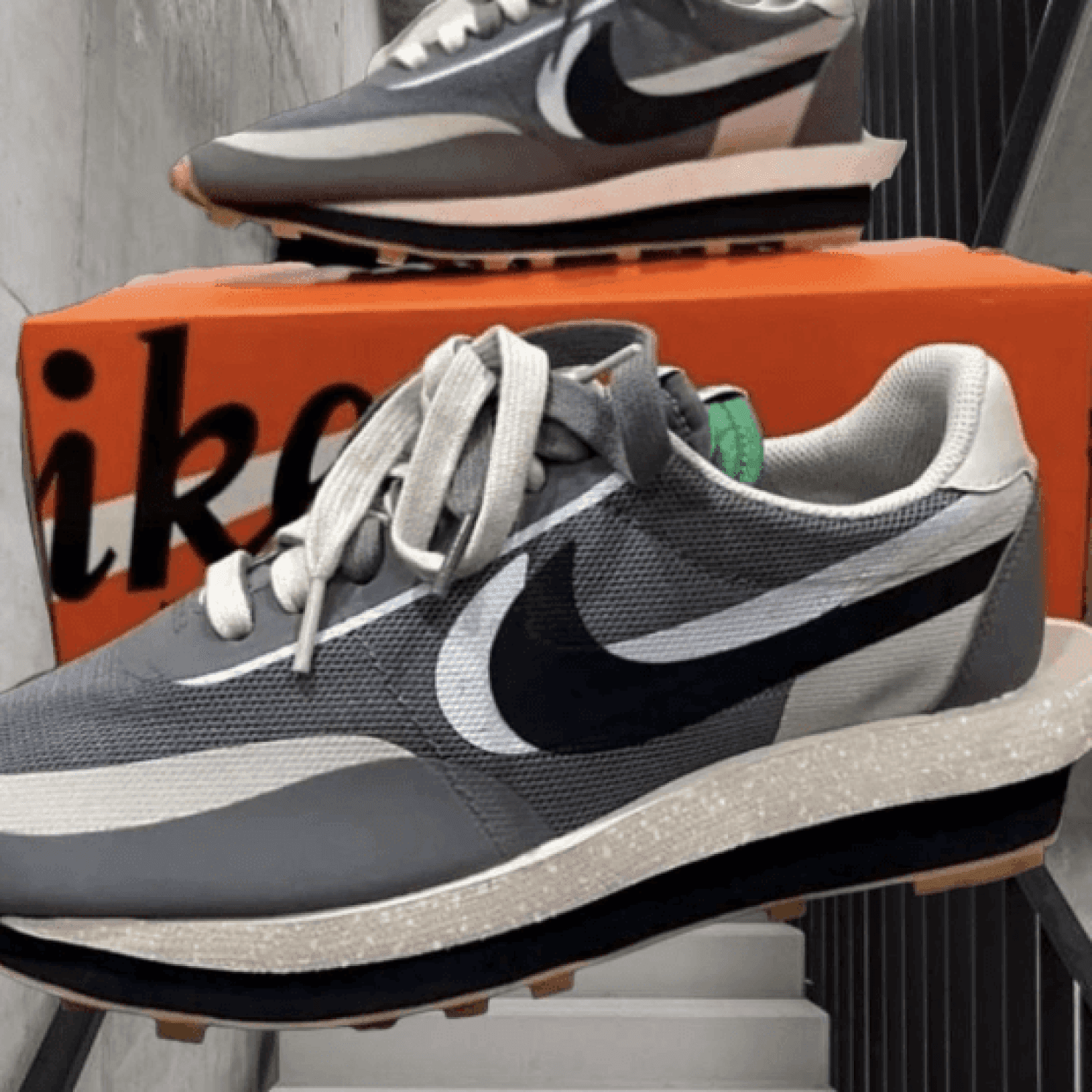 Nike LDwaffle x sacai x clot cool grey