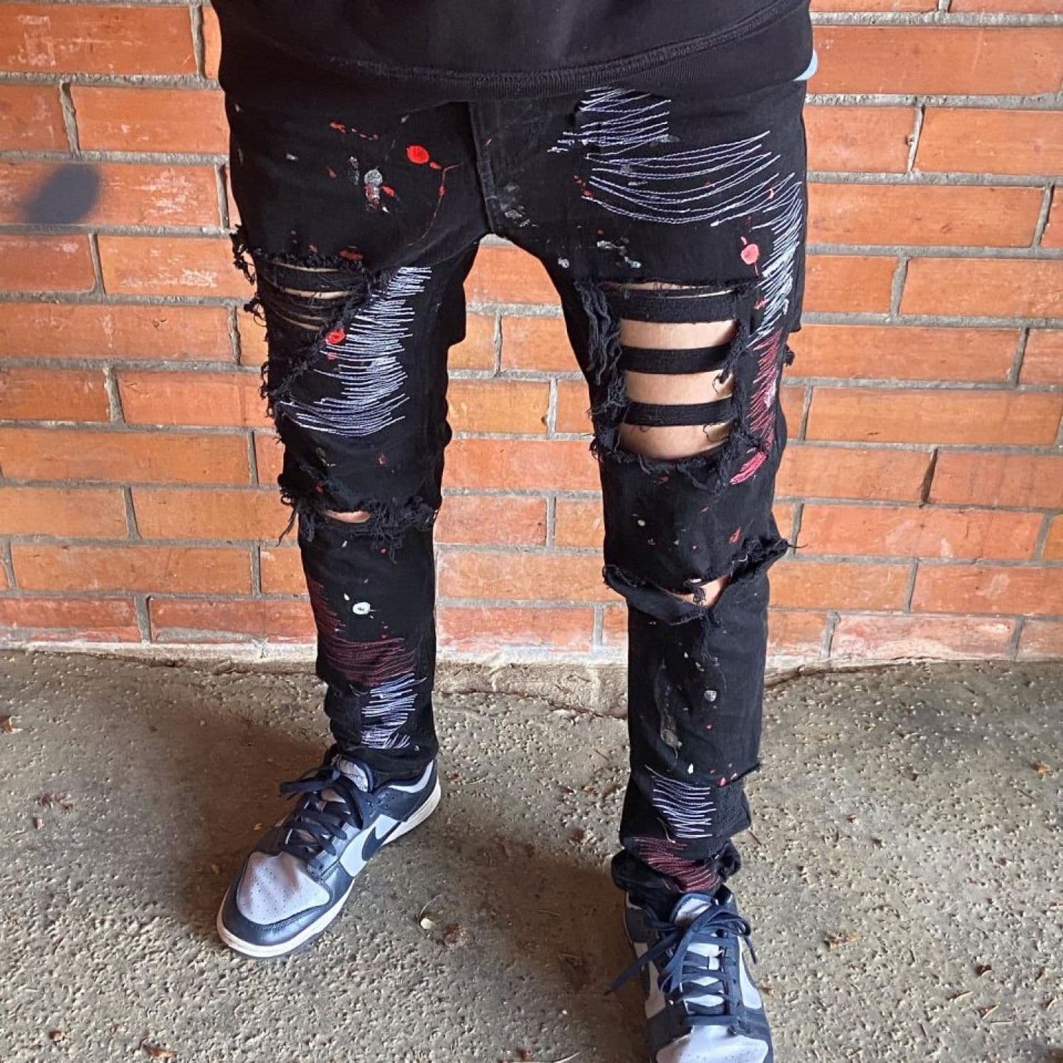 Custom black jeans