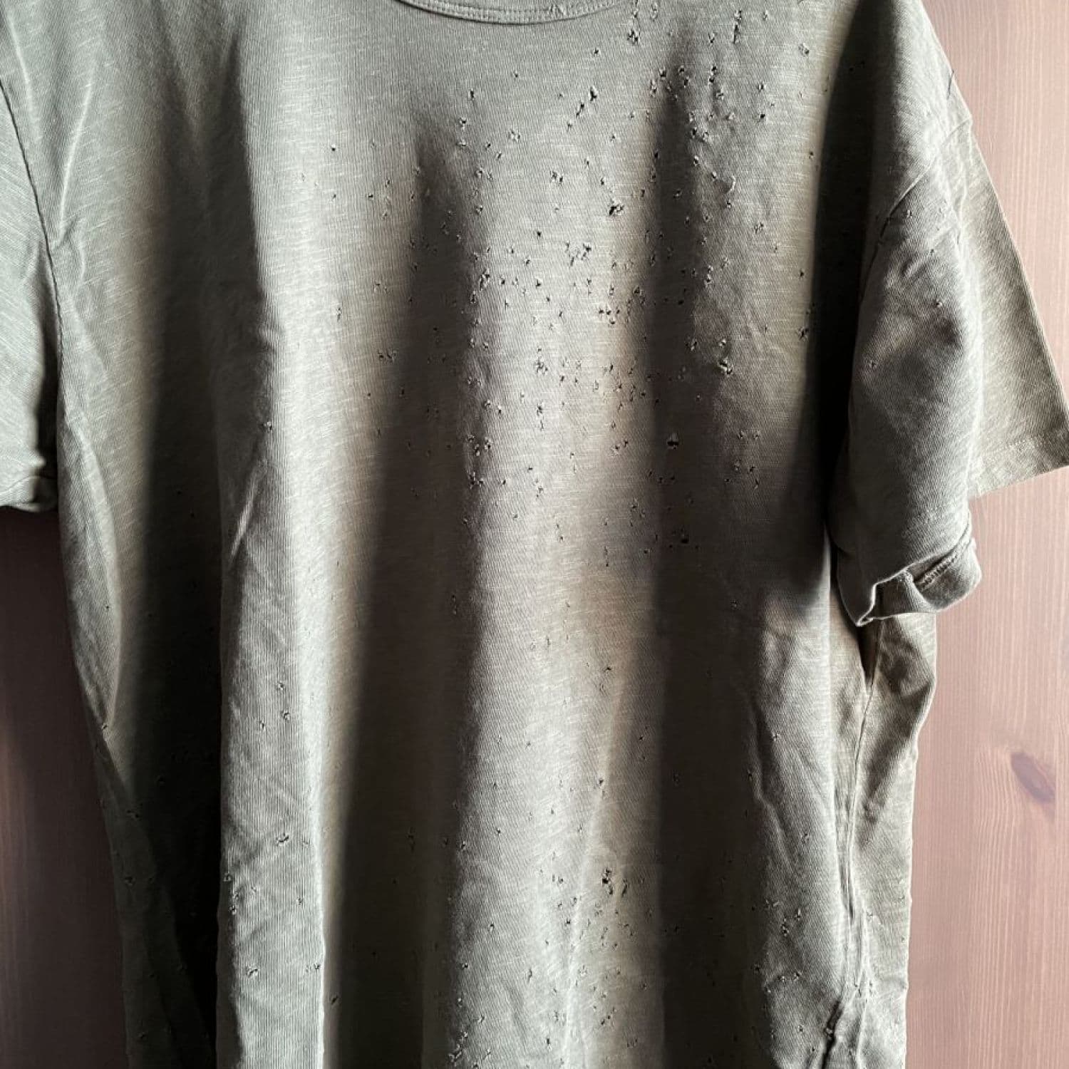 Amiri distressed perforated Tee