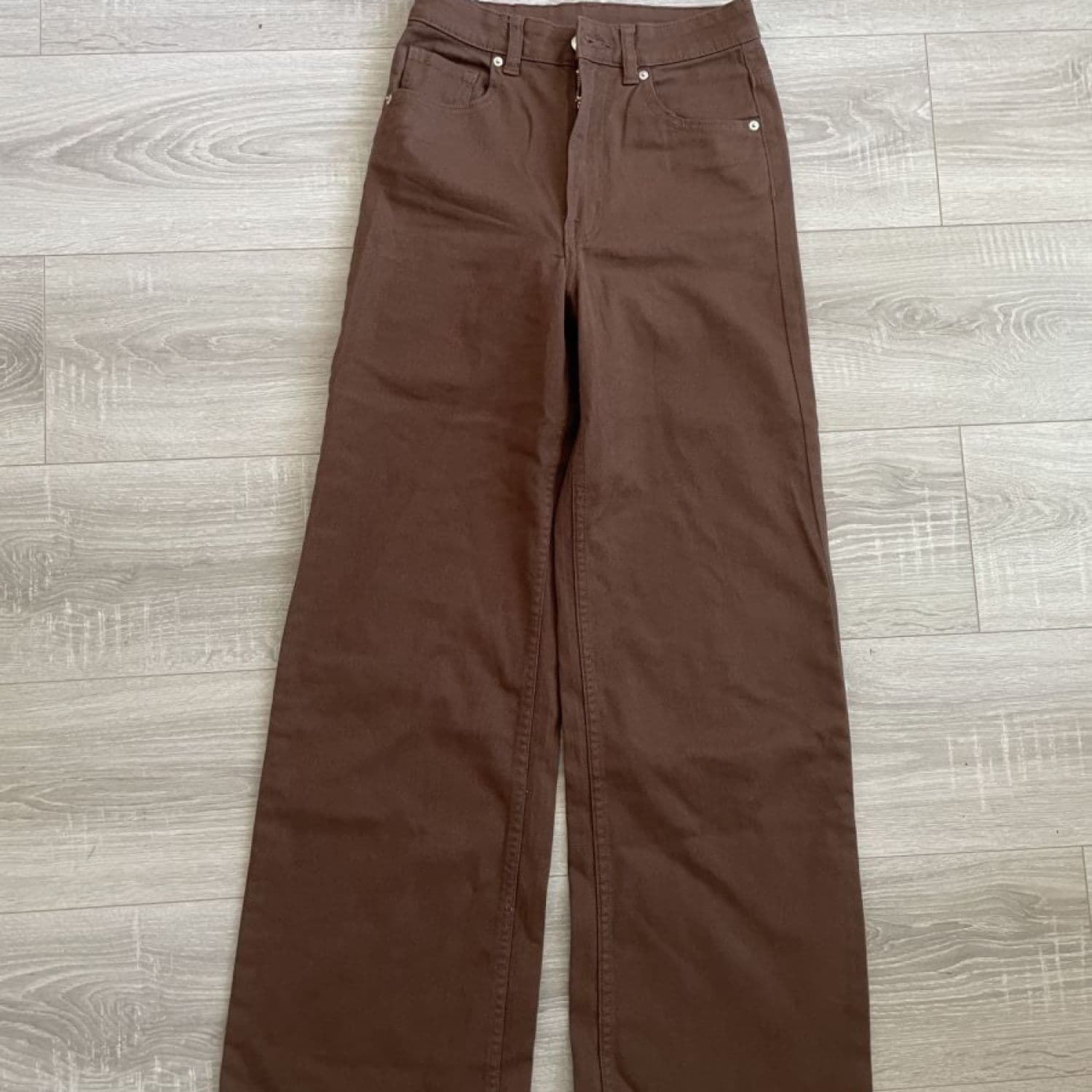 flared pants brown women