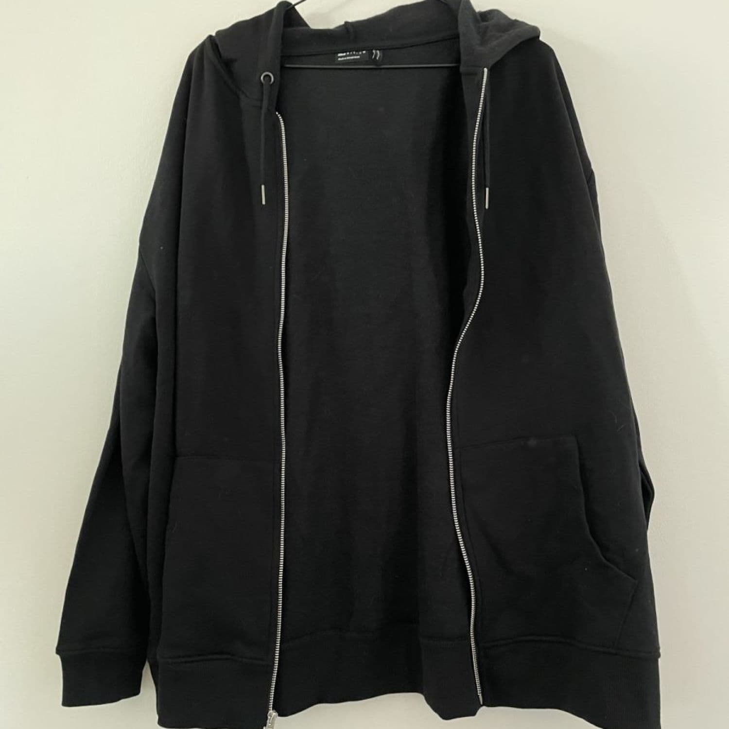 asos zip hoodie oversize long fit uni
