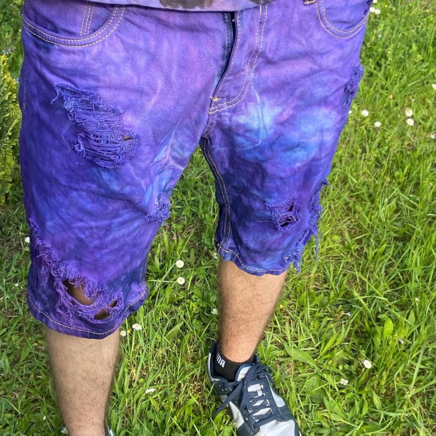Custom fialove kraťasy