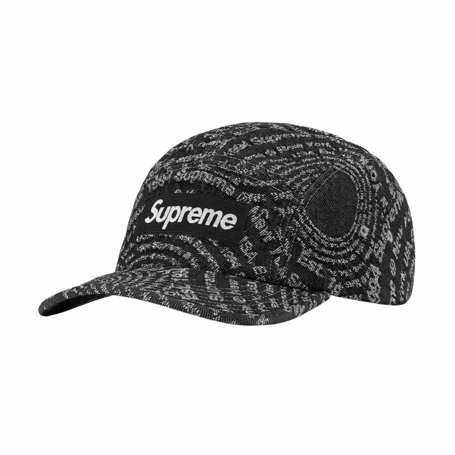 SUPREME CIRCLES JACQUARD DENIM CAMP CAP