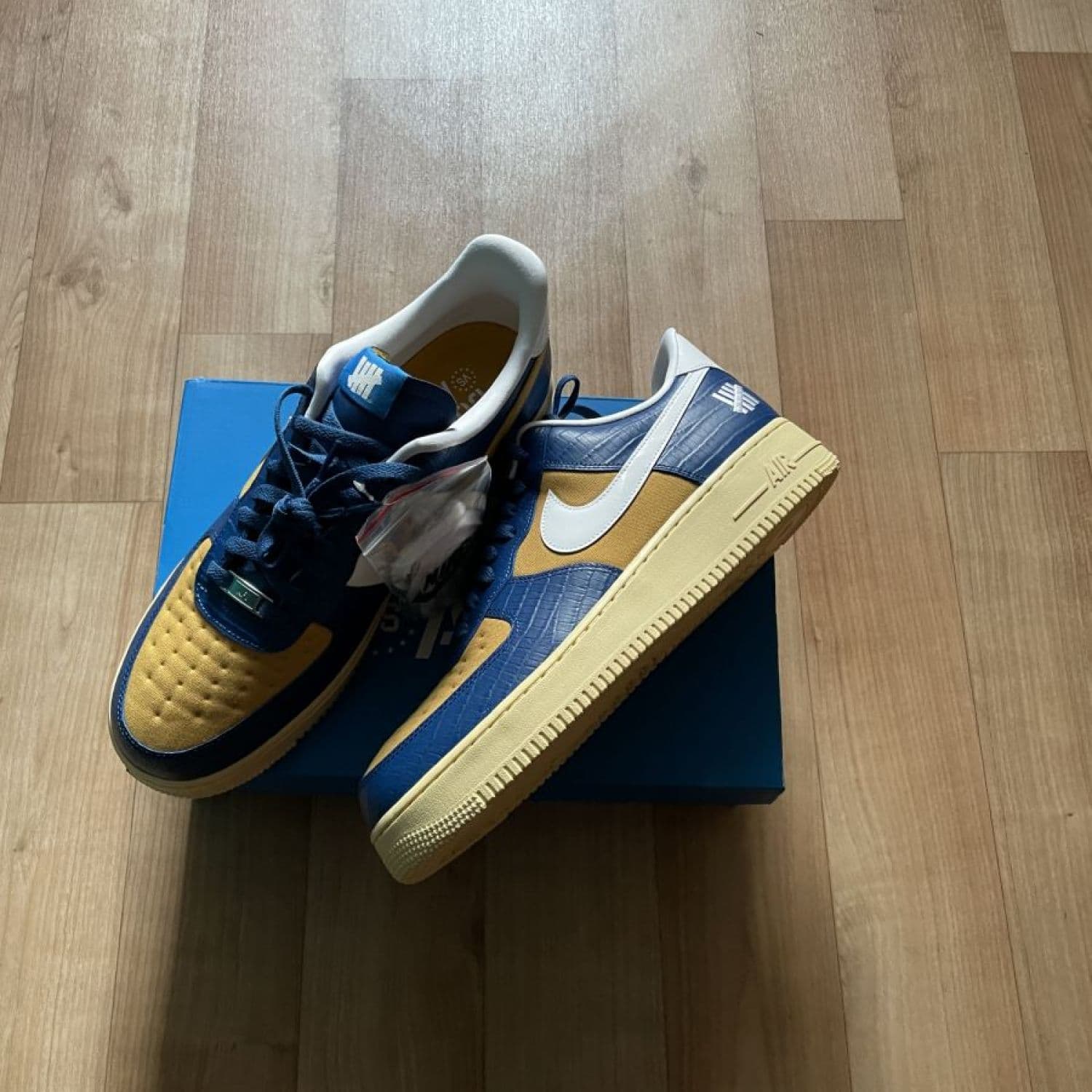 Nike Air Force 1 Low SP Undefeated 5 On It Blue Yellow Croc 47.5