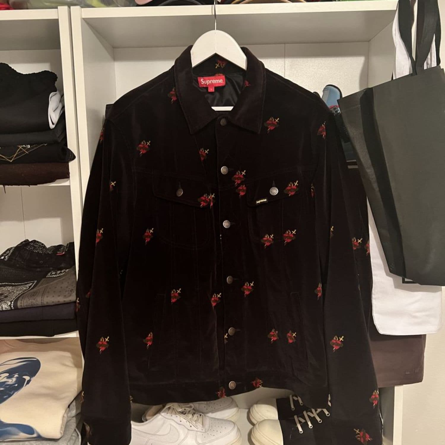 Supreme Velvet Trucker Jacket