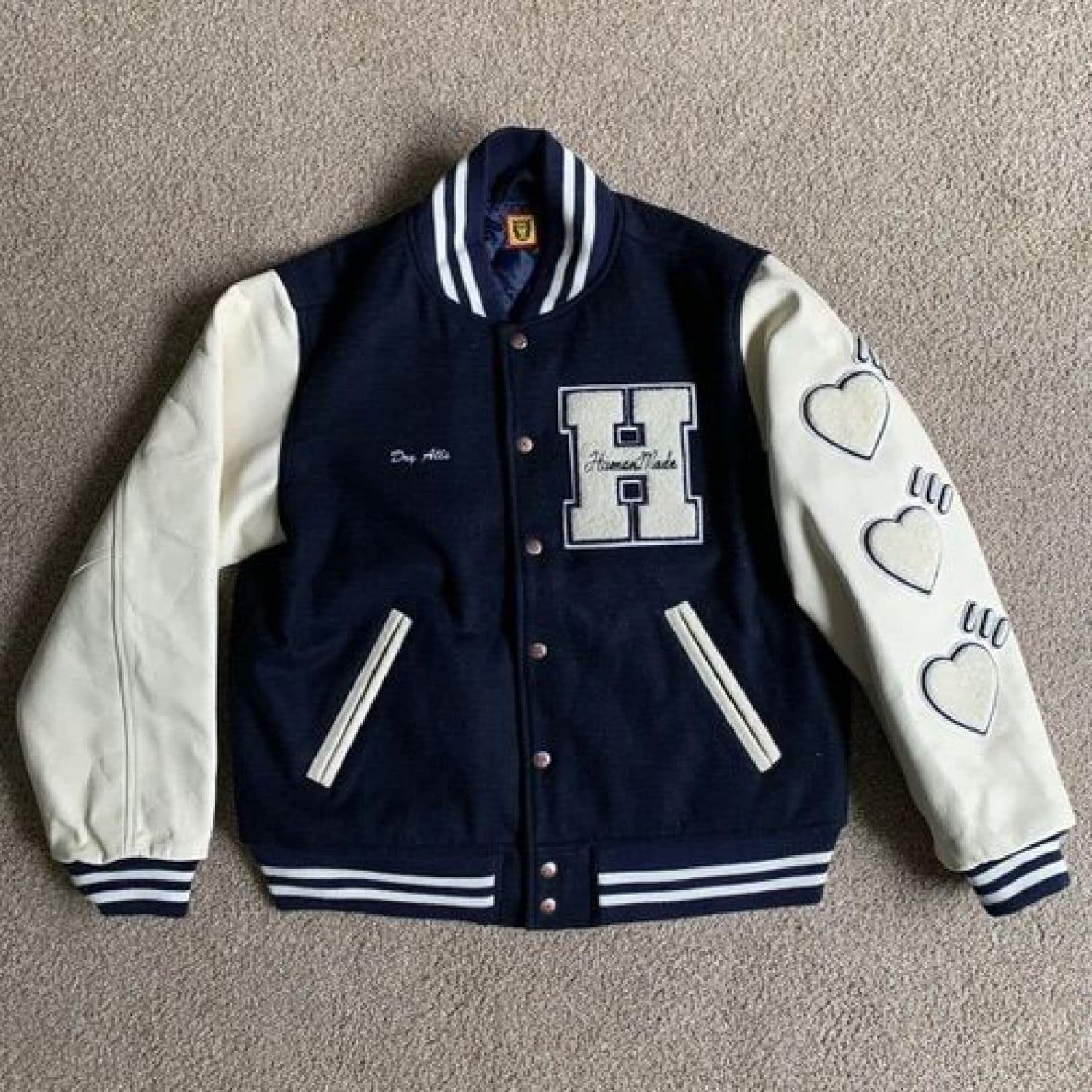 HUMAN MADE Varsity Jacket (Navy)
