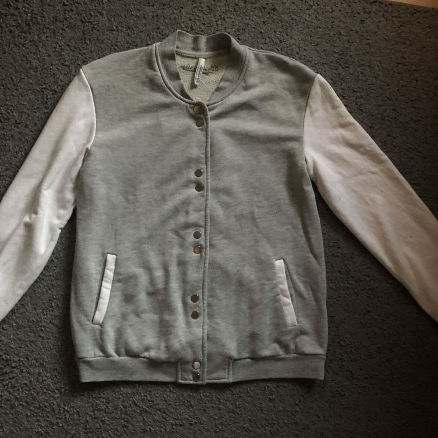 Grey varsity jacket