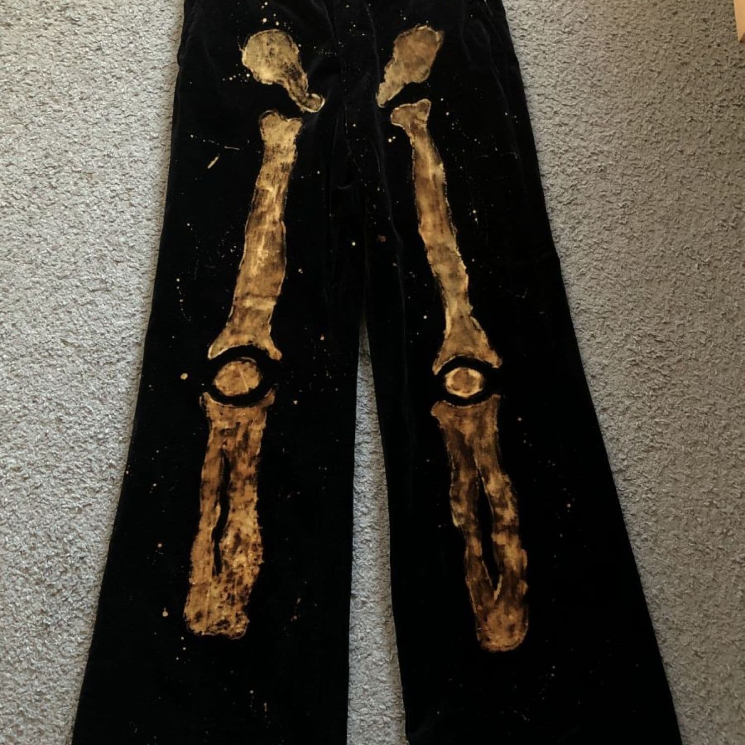 Custom skeleton oversize pants
