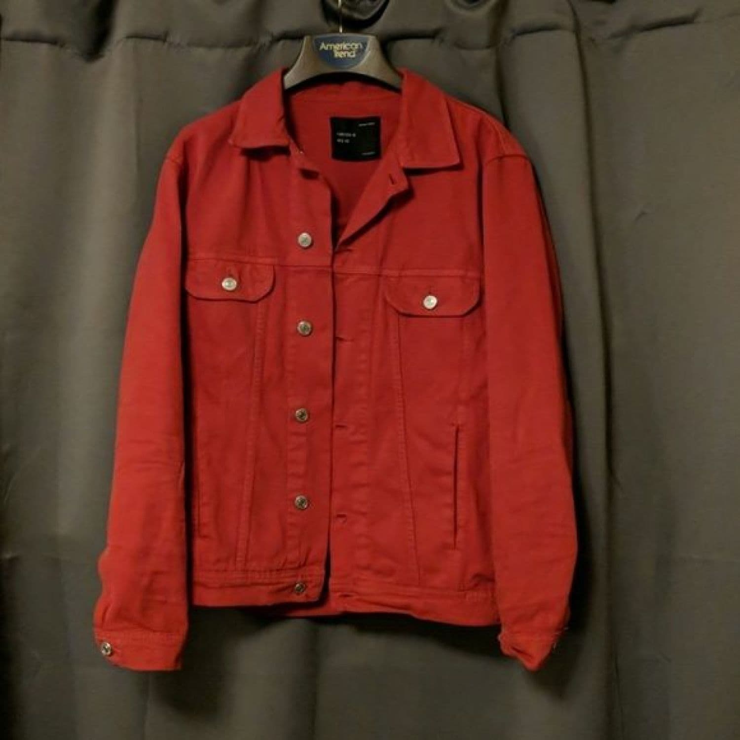 red denim jacket