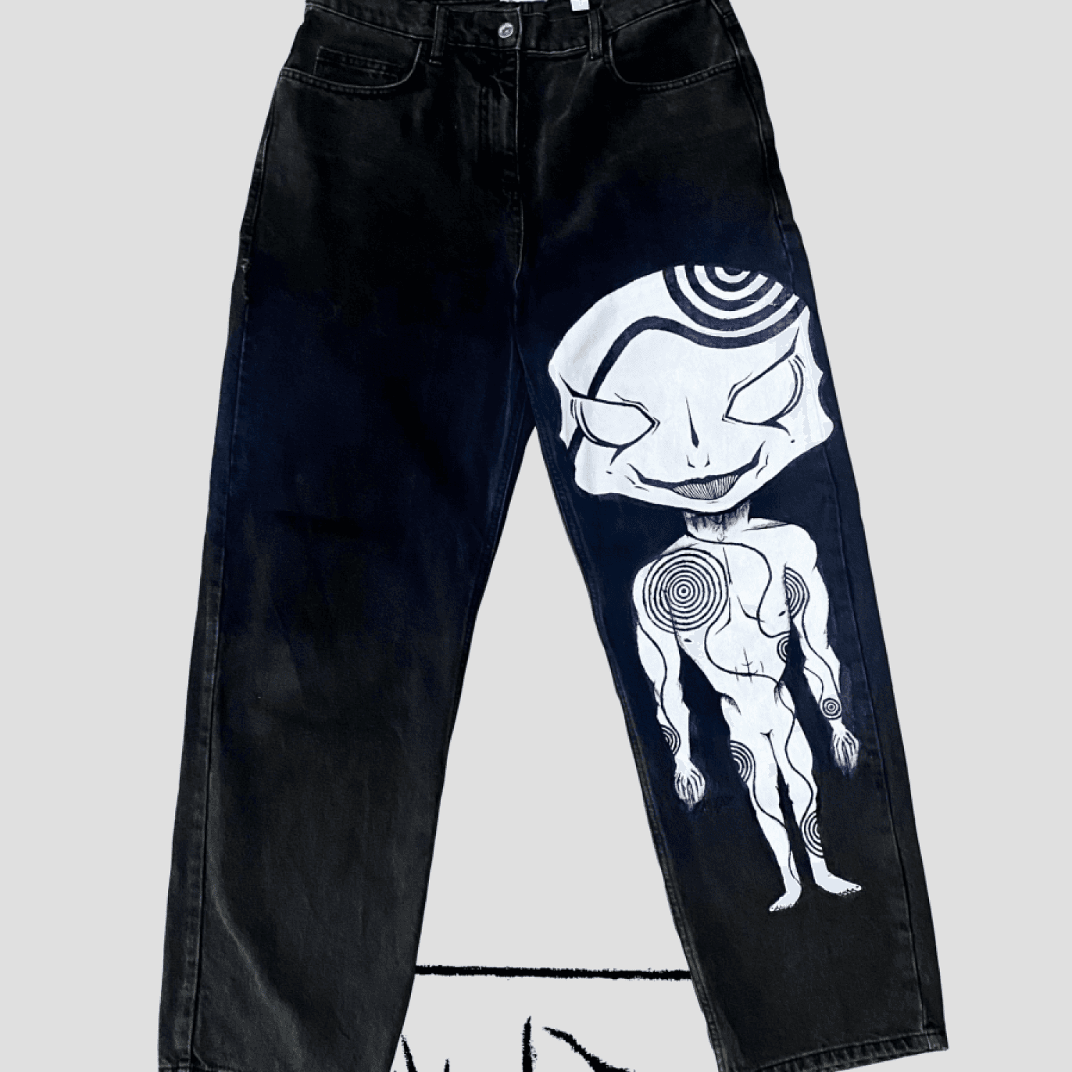 Custom Hand-painted Jeans by Gost_stories
